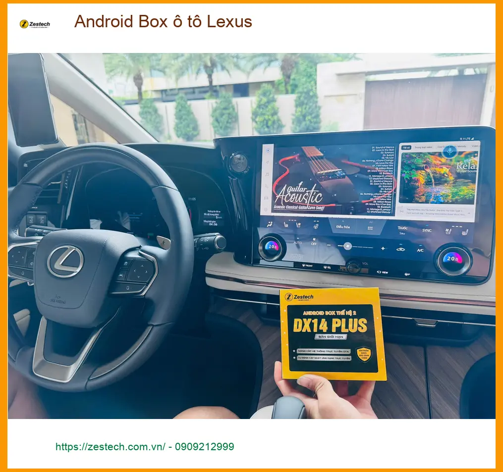 Anh Duy lắp Android Box ô tô Lexus Quận 9 để giải trí khi chờ con ảnh thực tế 4