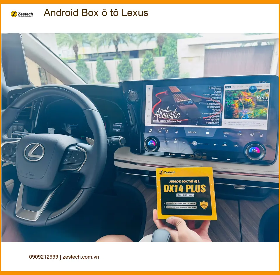 Chú Tấn lắp Android Box ô tô cho Lexus ES 300h tại Quận Bình Thạnh muốn nâng cấp màn hình zin ảnh thực tế 2