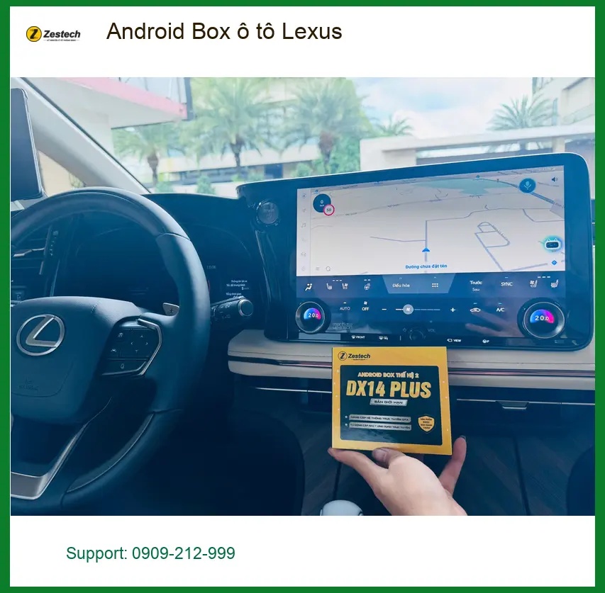 Chú Tấn lắp Android Box ô tô cho Lexus ES 300h tại Quận Bình Thạnh muốn nâng cấp màn hình zin ảnh thực tế 4