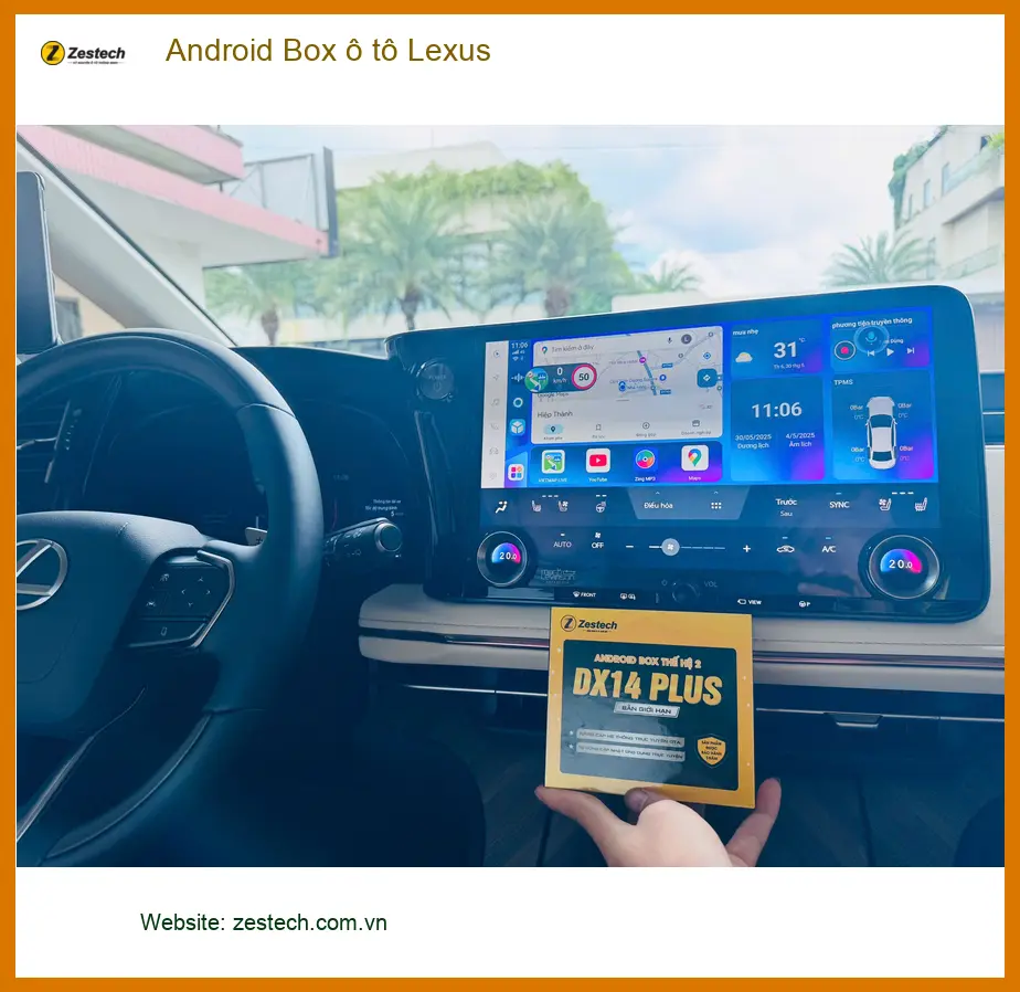 Chú Tấn lắp Android Box ô tô cho Lexus ES 300h tại Quận Bình Thạnh muốn nâng cấp màn hình zin ảnh thực tế 5