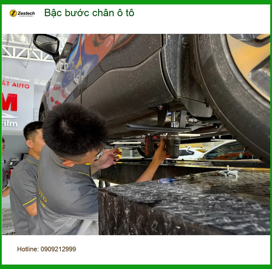 Anh Hải lắp bậc bước chân ô tô cho Hyundai Santa Fe tại Cần Giờ, lên xuống dễ dàng