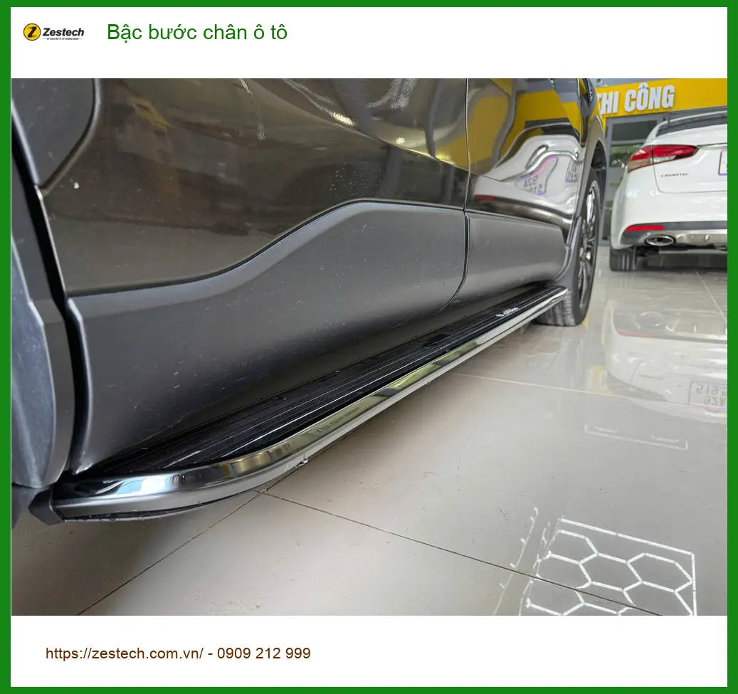 Anh Hải lắp bậc bước chân ô tô cho Hyundai Santa Fe tại Cần Giờ, lên xuống dễ dàng ảnh thực tế 4