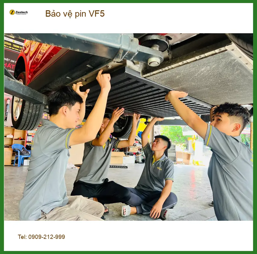 Anh Thiện lắp hệ thống bảo vệ pin VF5 tại Quận 10 tránh suy giảm hiệu năng ảnh thực tế 4