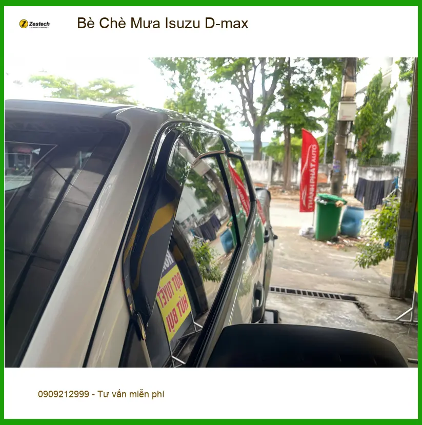Anh Tùng lắp Bè Che Mưa Isuzu D-max tại Quận 12 để che mưa hiệu quả hơn