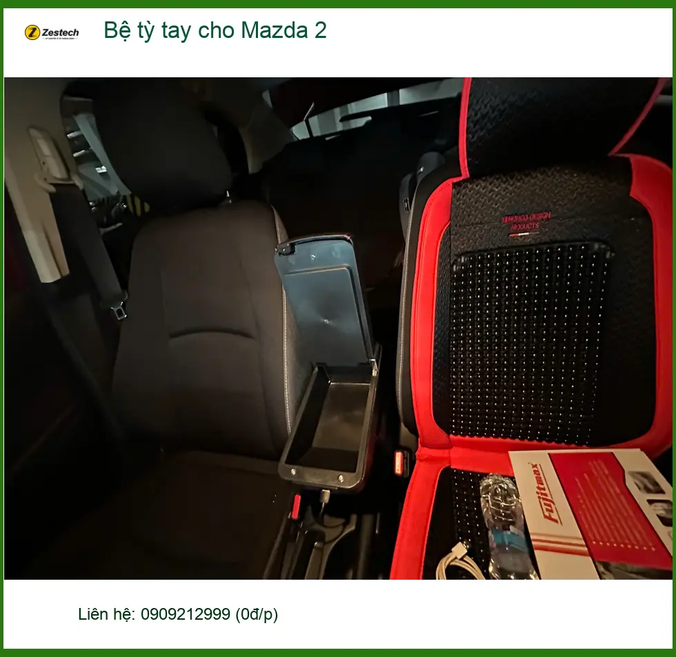 Anh Hưng lắp Bệ tỳ tay cho Mazda 2 tại Quận 4 để lái xe thoải mái hơn ảnh thực tế 2