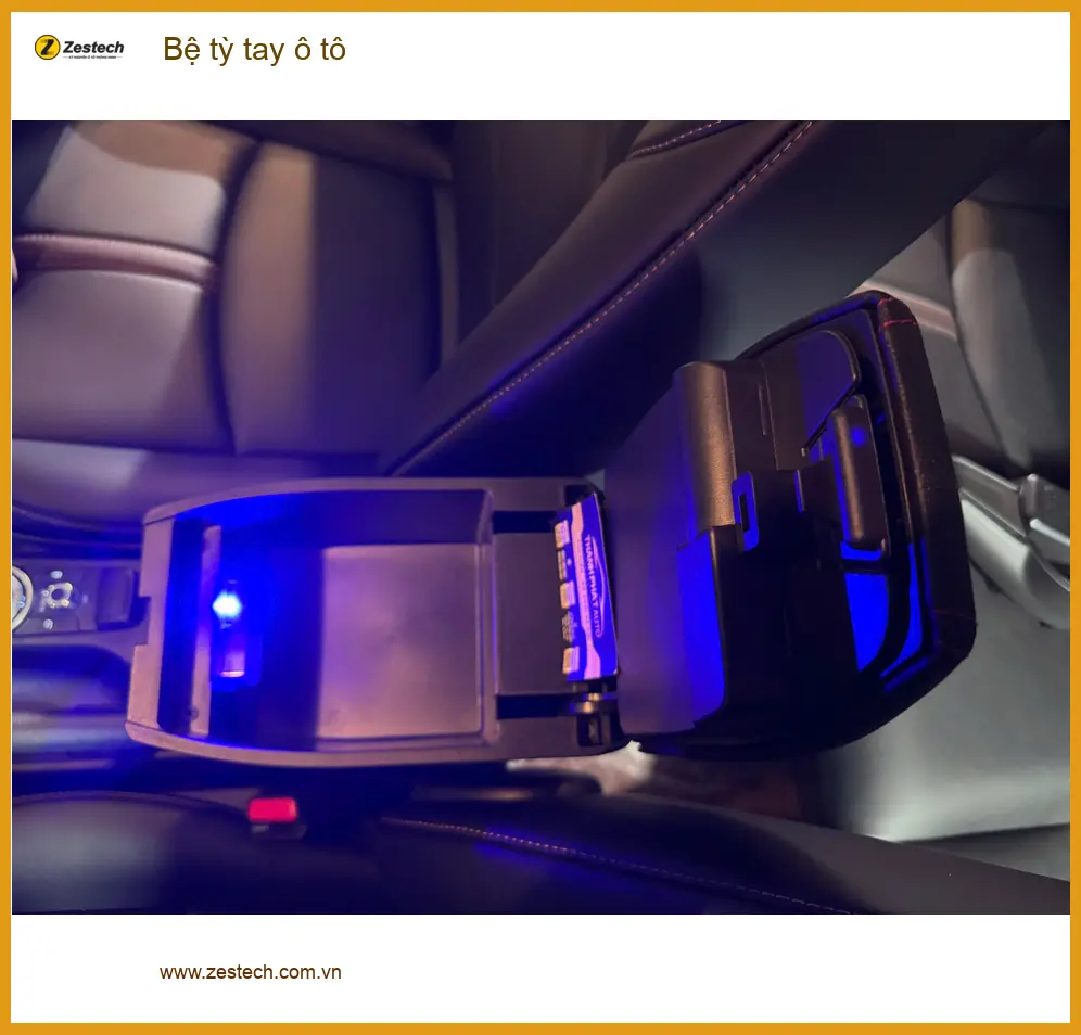 Chị Hương lắp bệ tỳ tay ô tô Toyota Vios tại Quận 3 để lái xe thoải mái hơn