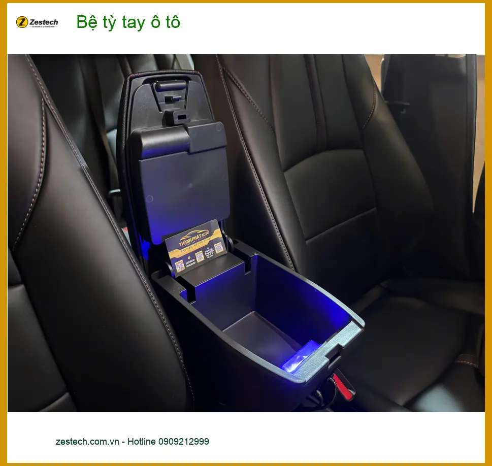 Chị Hương lắp bệ tỳ tay ô tô Toyota Vios tại Quận 3 để lái xe thoải mái hơn ảnh thực tế 4