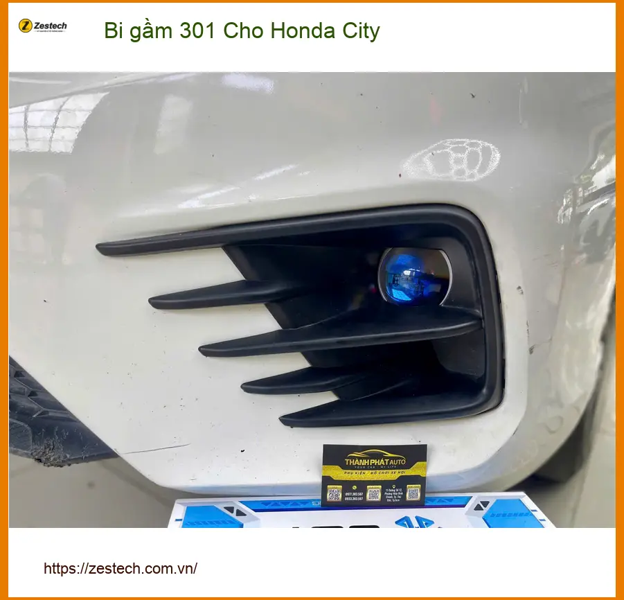 Anh Cường lắp bi gầm 301 cho Honda City tại Quận 2 để tăng cường ánh sáng ban đêm ảnh thực tế 2