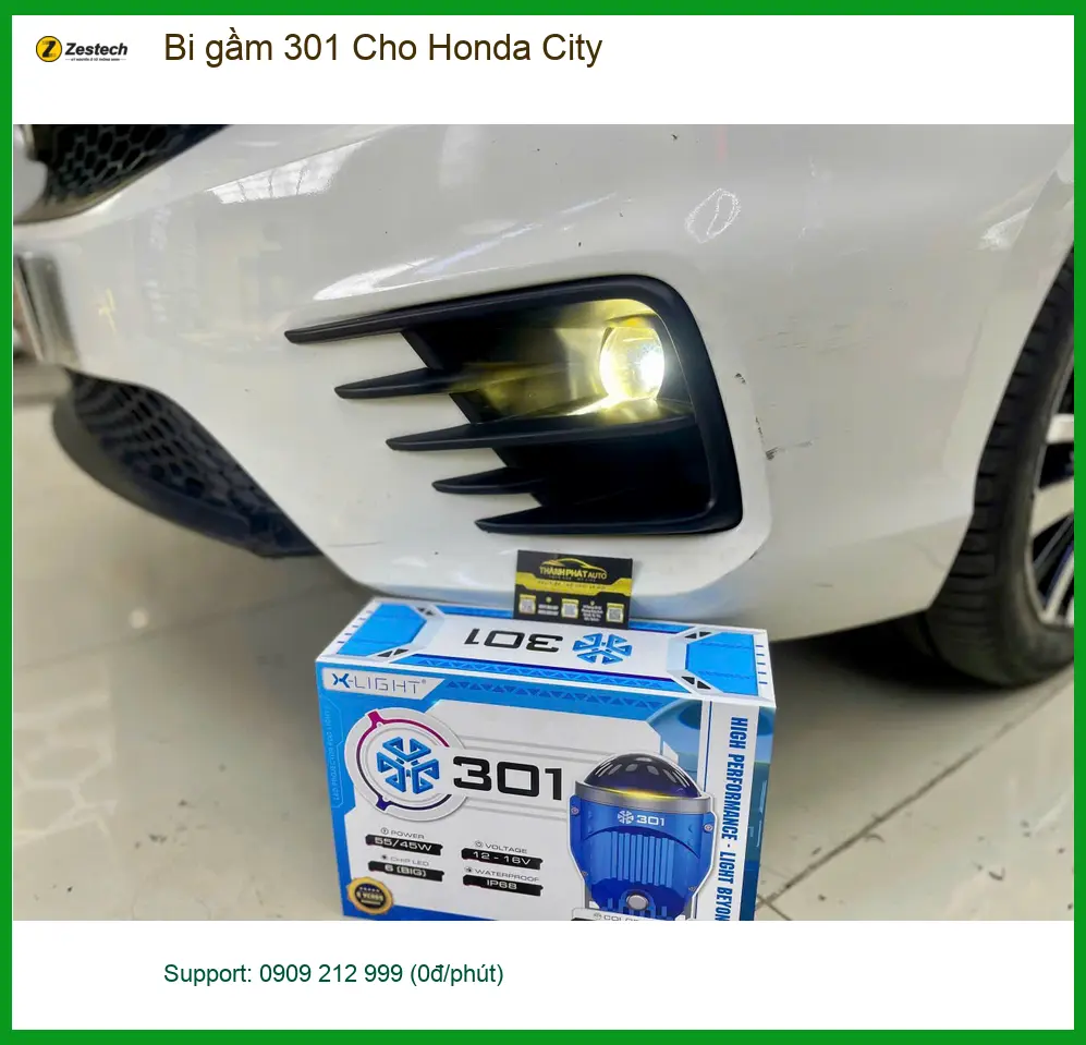 Chú Hải lắp Bi gầm 301 cho Honda City ở Quận Bình Thạnh vì hay đi làm về khuya ảnh thực tế 4