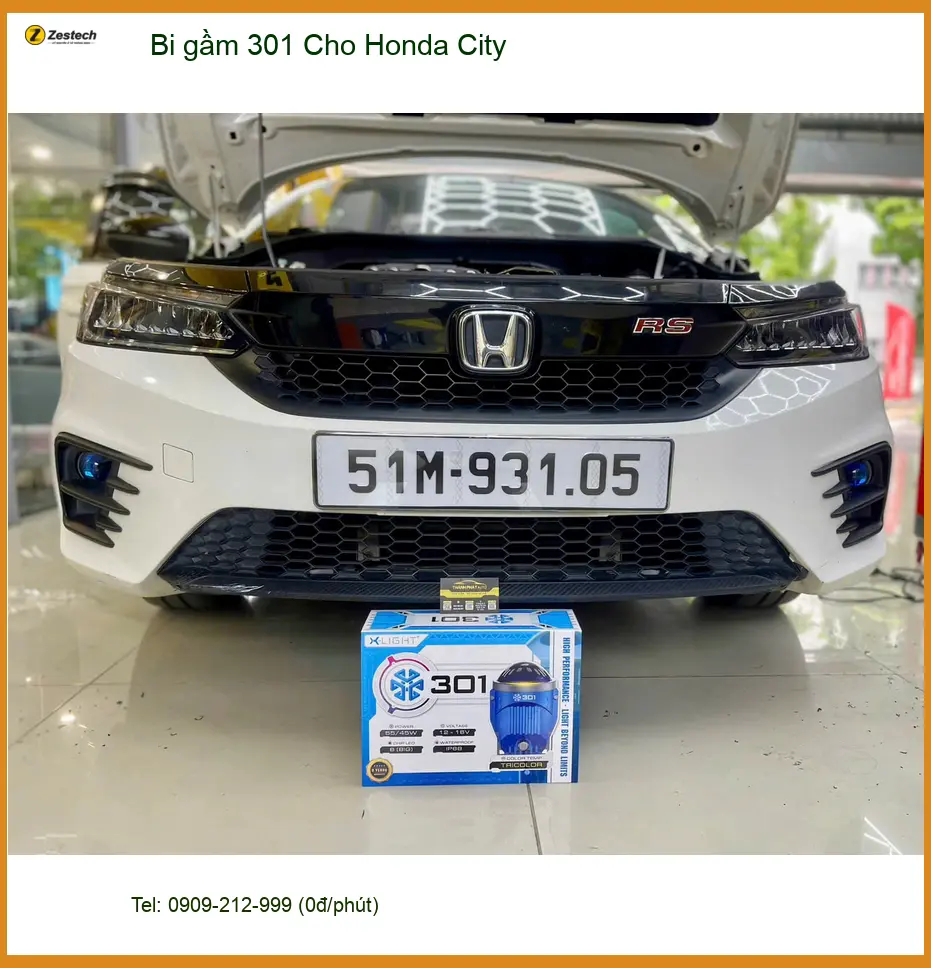 Anh Dũng độ bi gầm 301 cho Honda City tại Quận 12 để lái xe an toàn