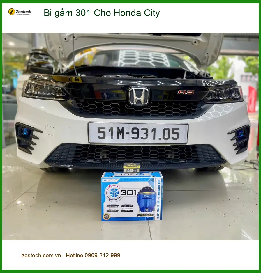 Anh Minh độ bi gầm 301 cho Honda City Quận 5 để cải thiện tầm nhìn ban đêm ảnh thực tế 2