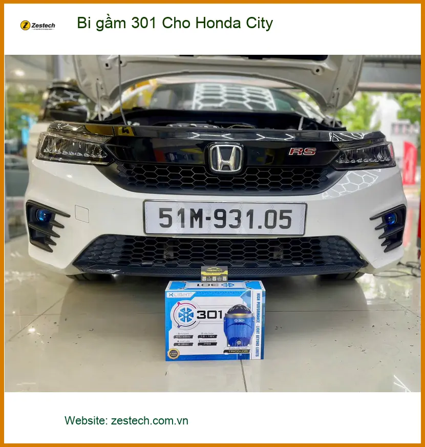 Anh Thiện lắp Bi Gầm 301 cho Honda City tại Quận 1 vì đèn zin quá tối
