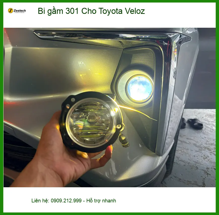Chị Ngân độ bi gầm 301 cho Toyota Veloz để lái xe an toàn hơn tại Hóc Môn