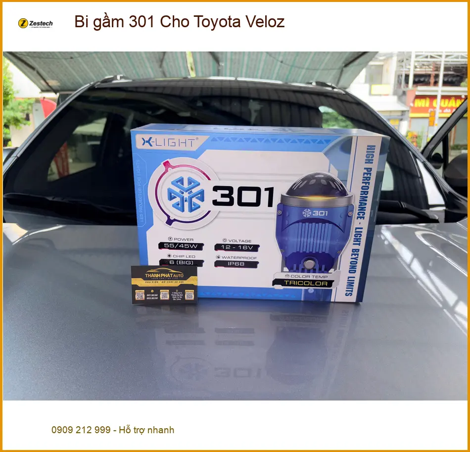 Anh Dũng độ bi gầm 301 cho Toyota Veloz ở Quận 9 vì thường xuyên đi đường tối