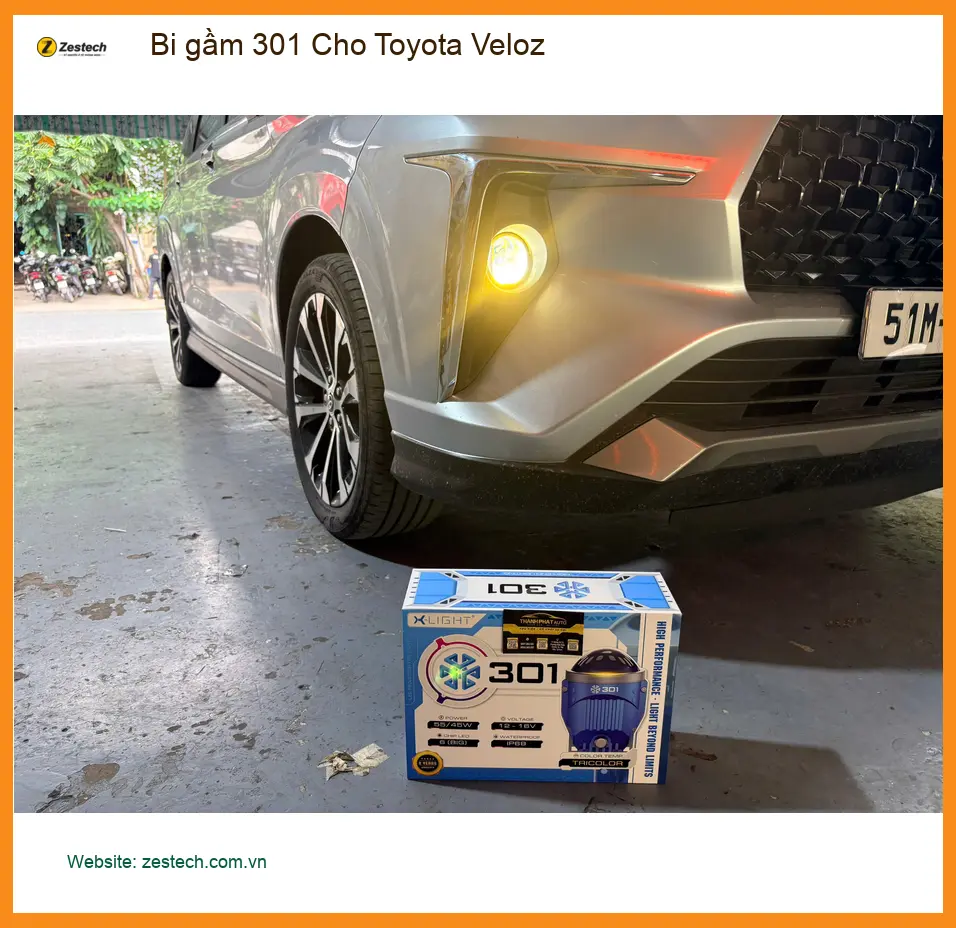 Anh Dũng độ bi gầm 301 cho Toyota Veloz ở Quận 9 vì thường xuyên đi đường tối ảnh thực tế 2
