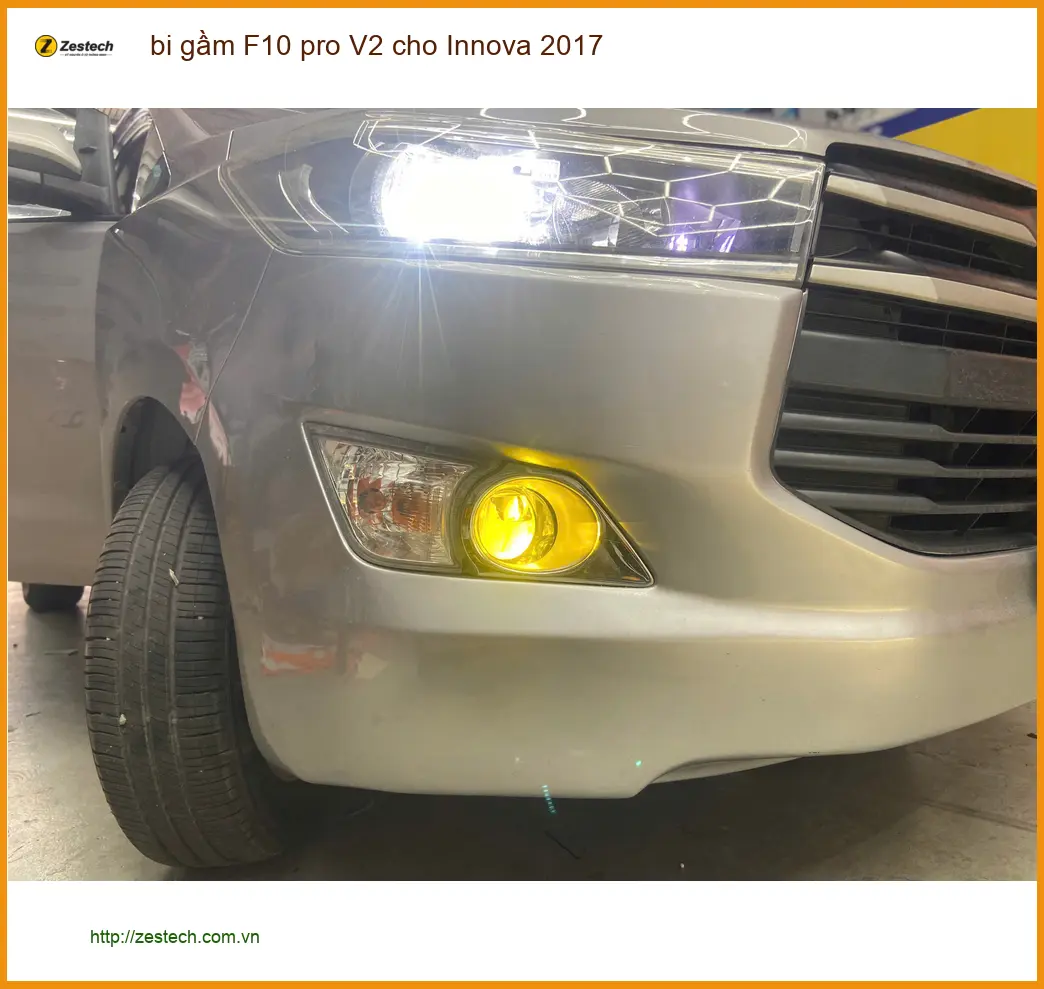 Anh Quang lắp bi gầm F10 pro V2 cho Innova 2017 tại Quận 6 vì đèn zin quá yếu ảnh thực tế 2
