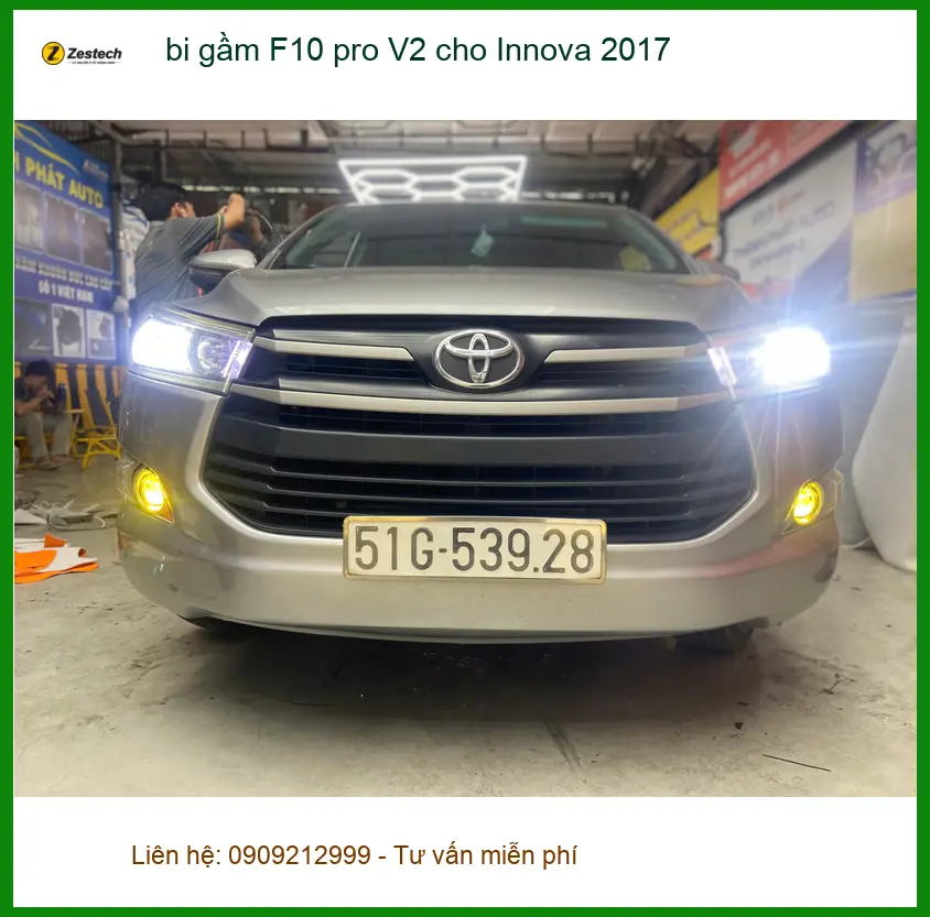 Anh Khải độ bi gầm F10 pro V2 cho Innova 2017 tại Hóc Môn vì đèn zin quá yếu ảnh thực tế 2