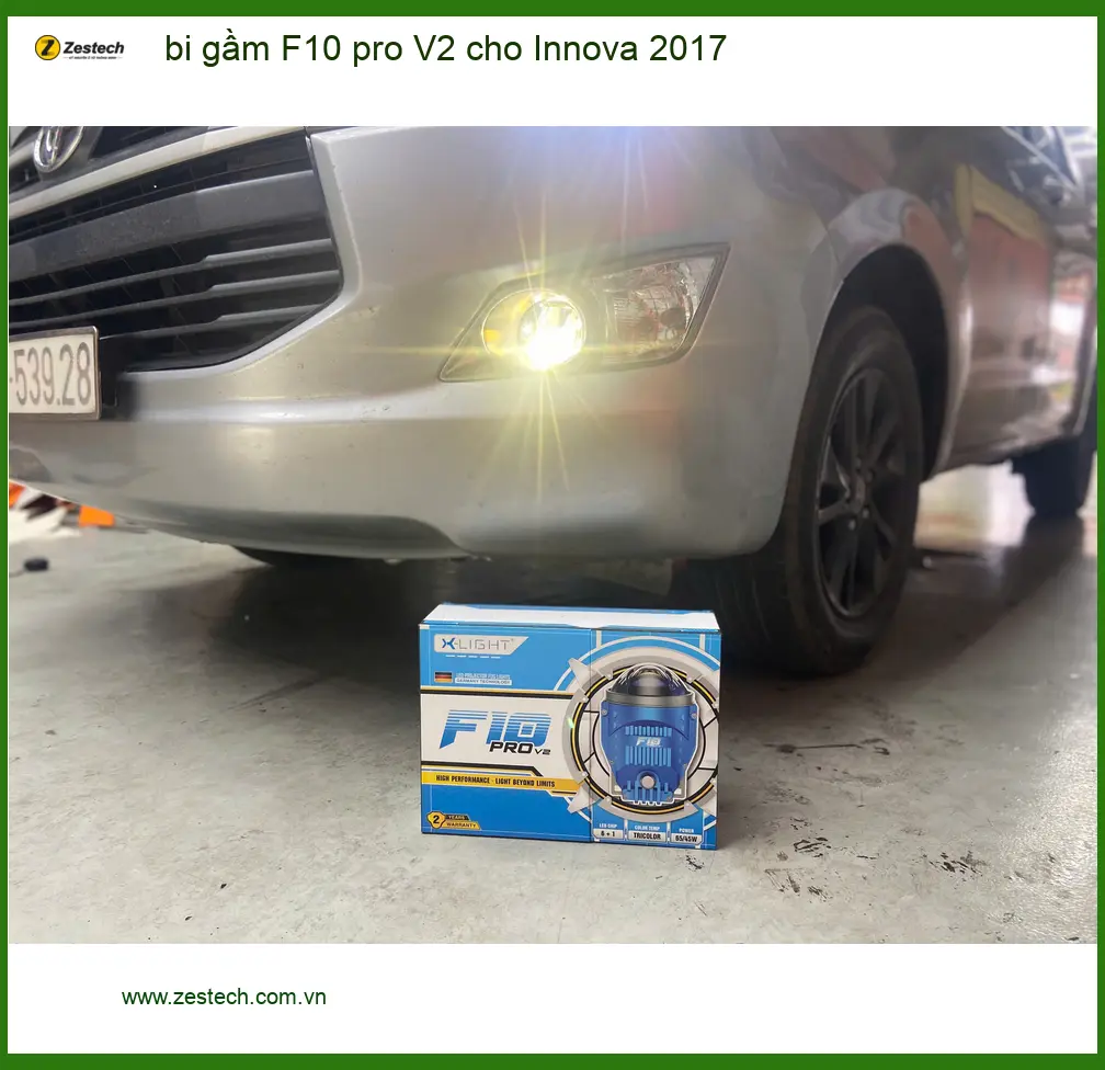 Anh Trọng độ bi gầm F10 pro V2 cho Innova 2017 tại Quận 8 để cải thiện tầm nhìn