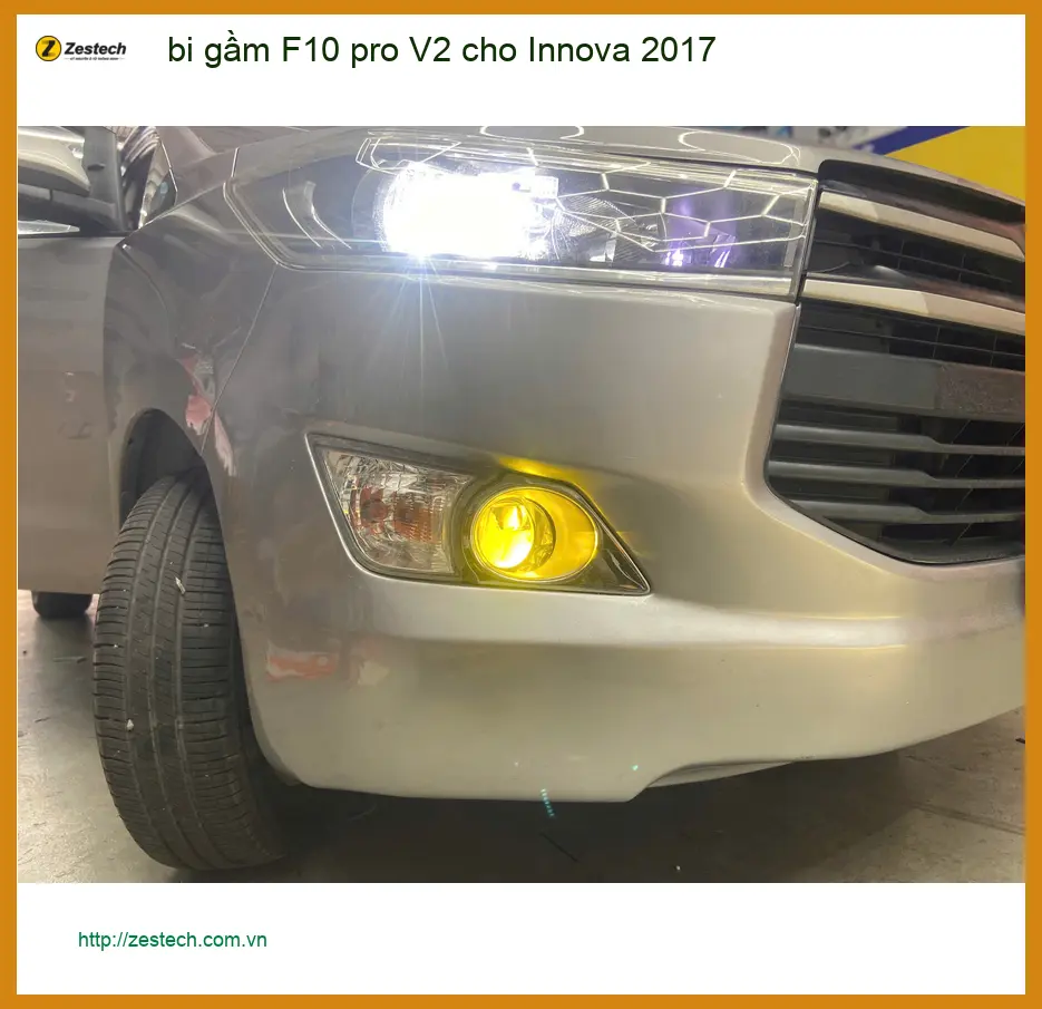 Anh Trọng độ bi gầm F10 pro V2 cho Innova 2017 tại Quận 8 để cải thiện tầm nhìn ảnh thực tế 2