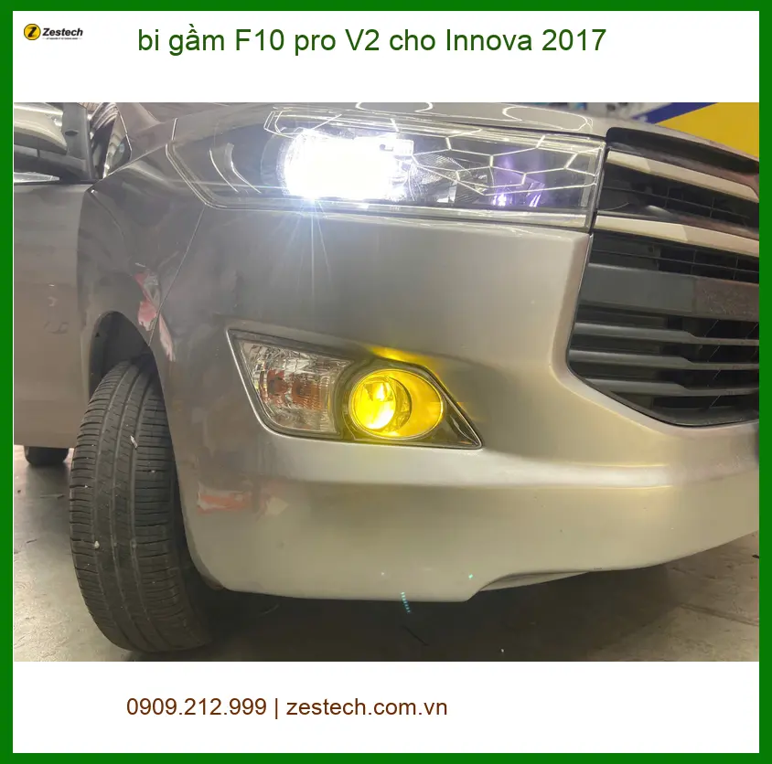 Cô Thủy lắp bi gầm F10 Pro V2 cho Innova 2017 tại Quận 5 vì đèn zin quá yếu