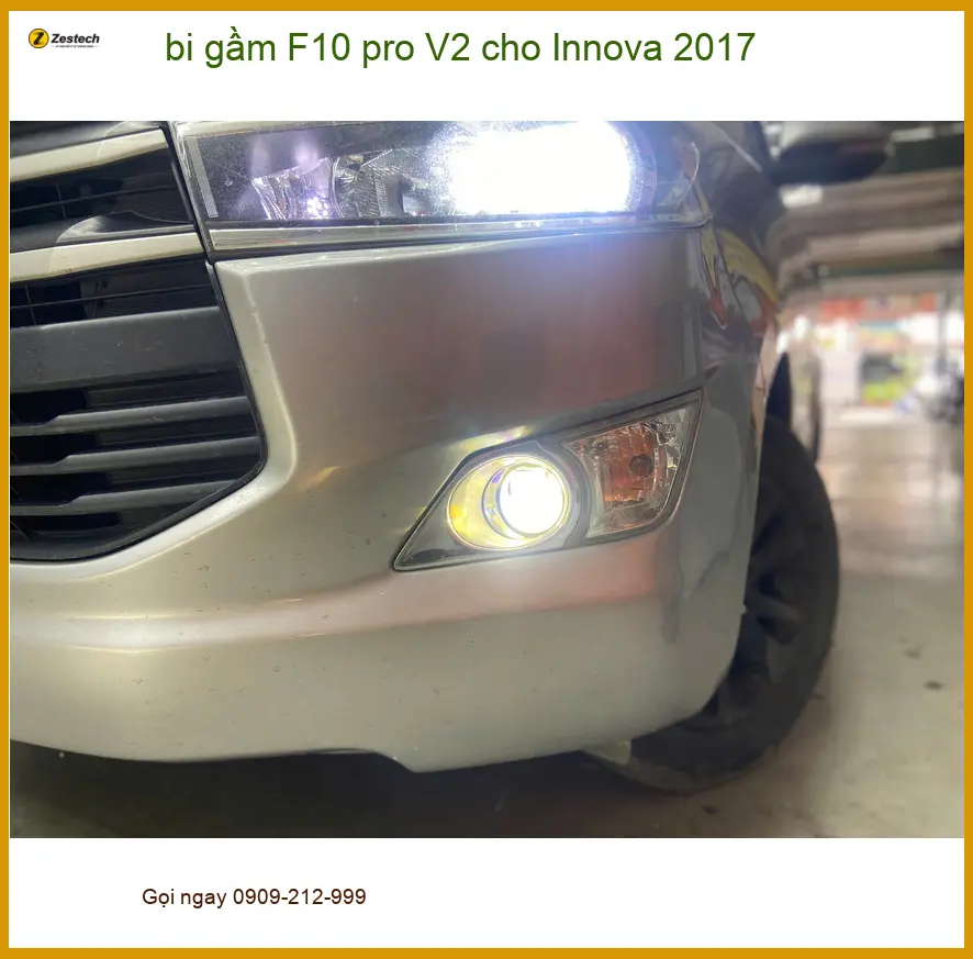 Cô Thủy lắp bi gầm F10 Pro V2 cho Innova 2017 tại Quận 5 vì đèn zin quá yếu ảnh thực tế 2