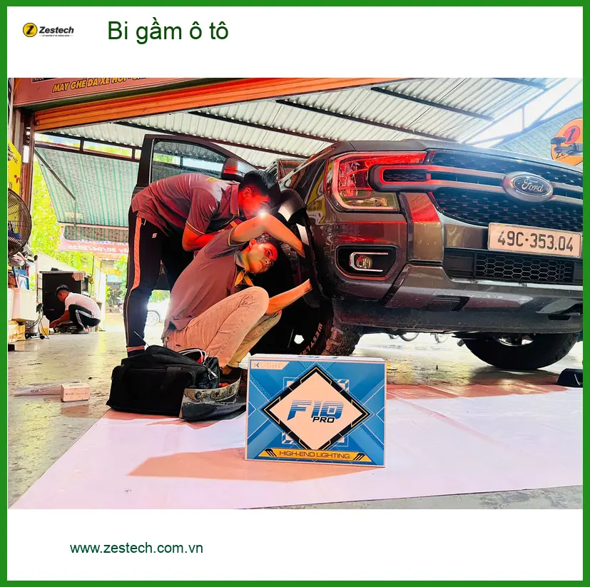Anh Khang độ bi gầm ô tô Nissan Almera tại Quận 9 để tăng sáng khi đi đêm ảnh thực tế 3