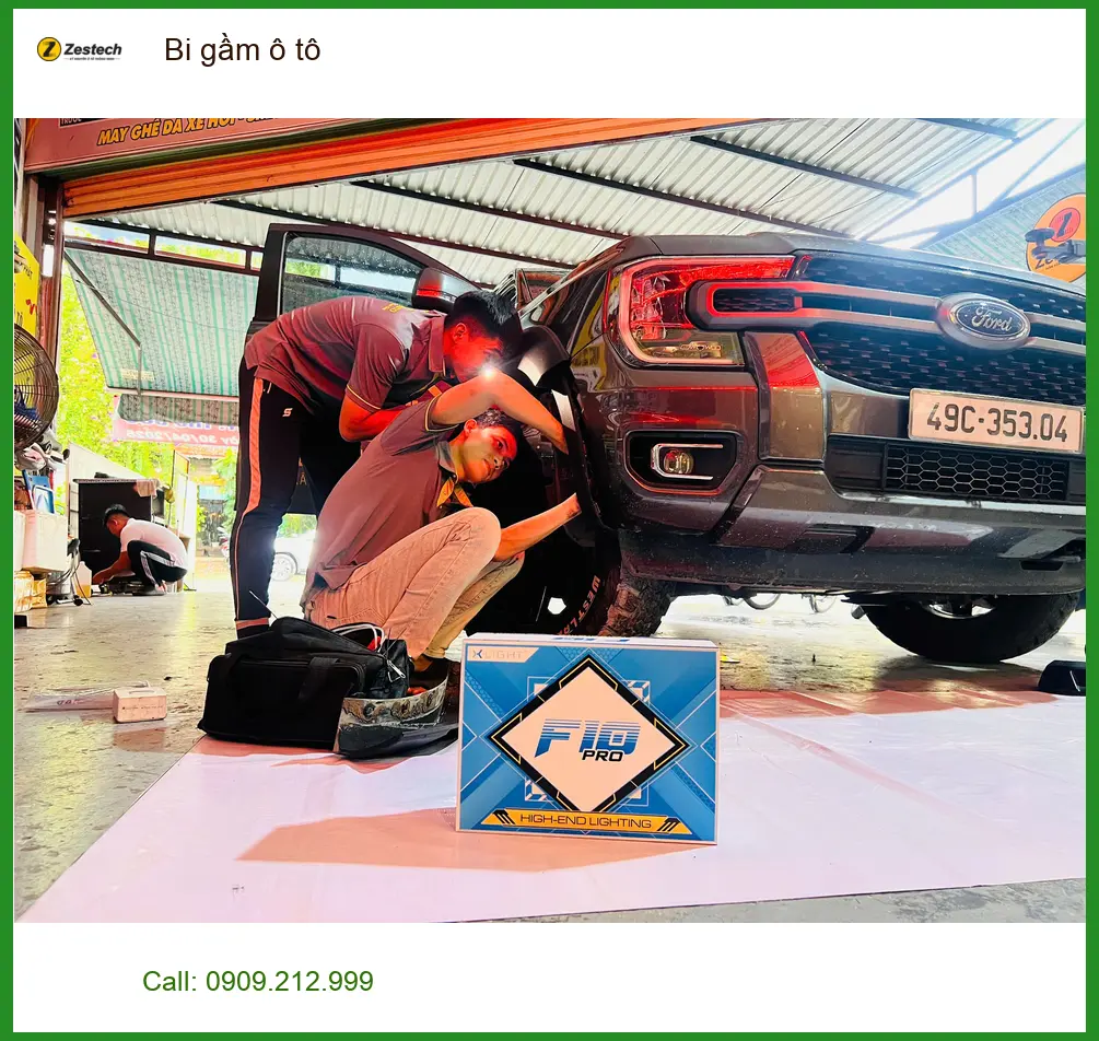 Anh Khánh lắp bi gầm ô tô cho Hyundai Accent tại Quận 10 vì đèn zin kém sáng khi đi đêm