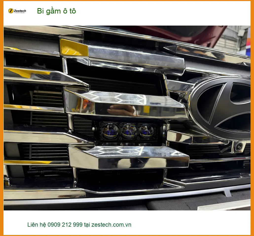 Chú Đức lắp bi gầm ô tô cho Hyundai Kona vì đèn zin yếu khi đi đêm ở Quận 9 ảnh thực tế 3