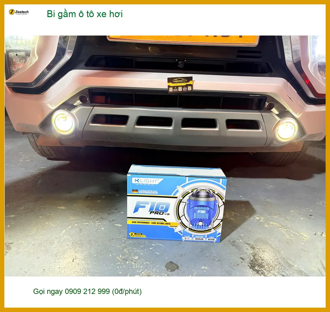 Anh Minh lắp bi gầm ô tô Hyundai Santa Fe ở Quận Tân Phú vì đi đêm thiếu sáng