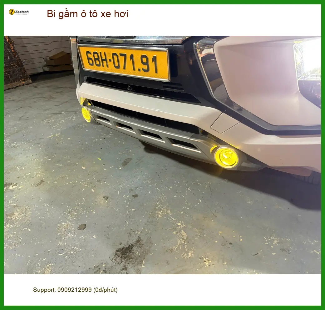 Anh Minh lắp bi gầm ô tô Hyundai Santa Fe ở Quận Tân Phú vì đi đêm thiếu sáng ảnh thực tế 2
