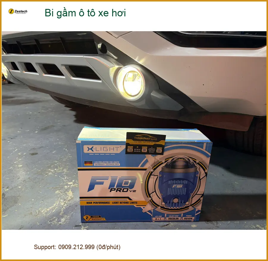 Anh Minh lắp bi gầm ô tô Hyundai Santa Fe ở Quận Tân Phú vì đi đêm thiếu sáng ảnh thực tế 3