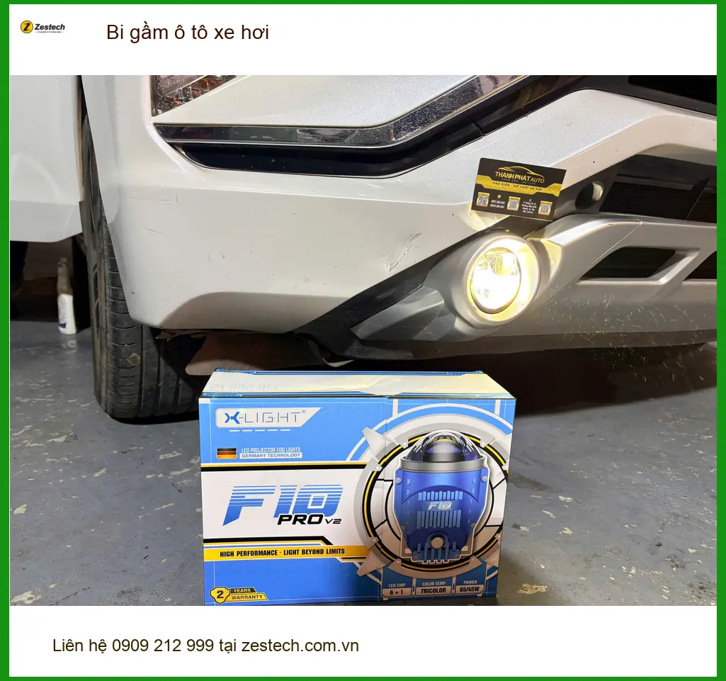 Anh Minh lắp bi gầm ô tô Hyundai Santa Fe ở Quận Tân Phú vì đi đêm thiếu sáng ảnh thực tế 4