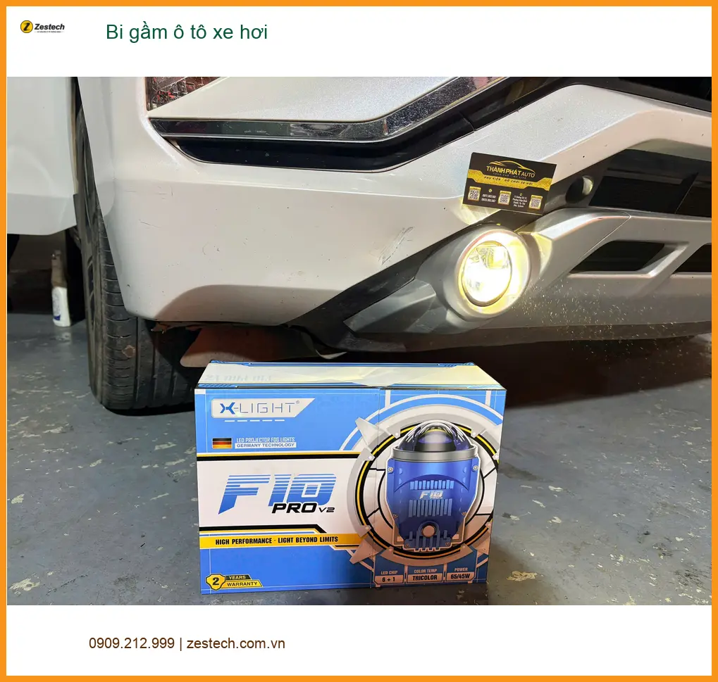 Anh Minh lắp bi gầm ô tô Hyundai Santa Fe ở Quận Tân Phú vì đi đêm thiếu sáng ảnh thực tế 5