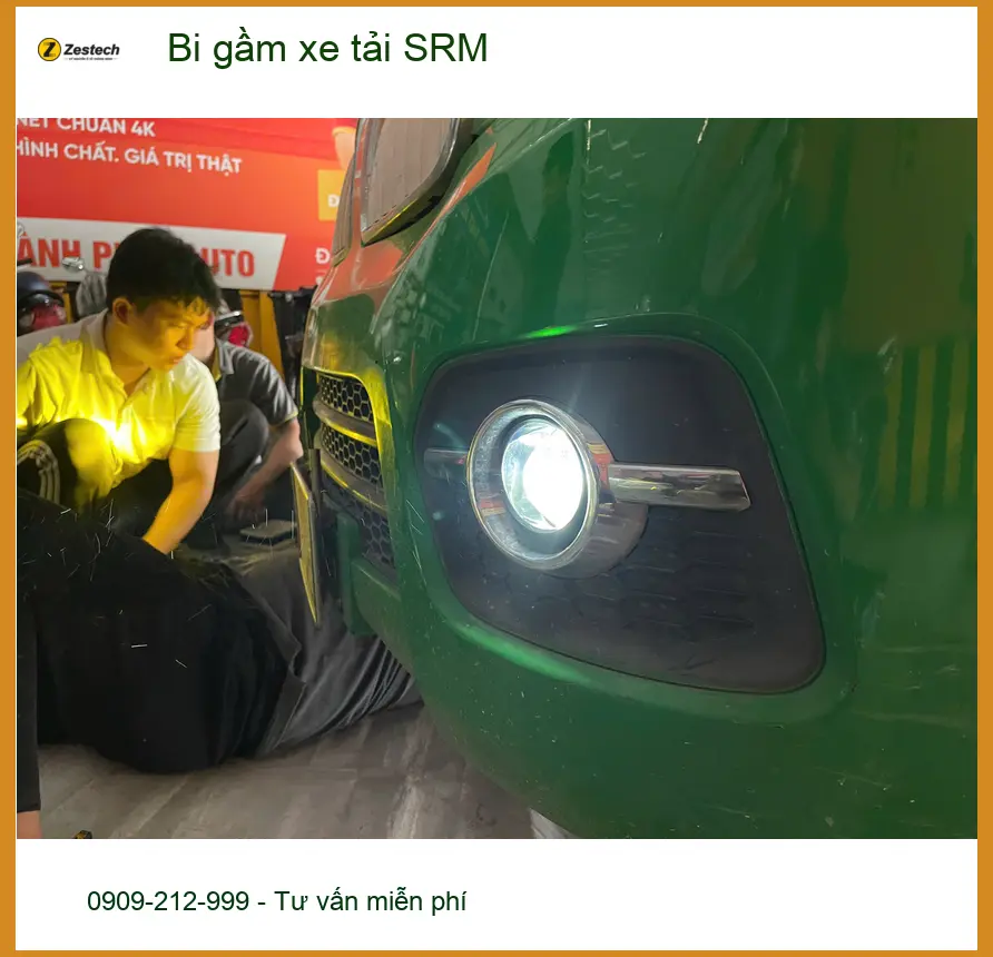 Anh Quang lắp bi gầm SRM T20 tại Quận 12 để cải thiện tầm nhìn khi lái xe ban đêm ảnh thực tế 3