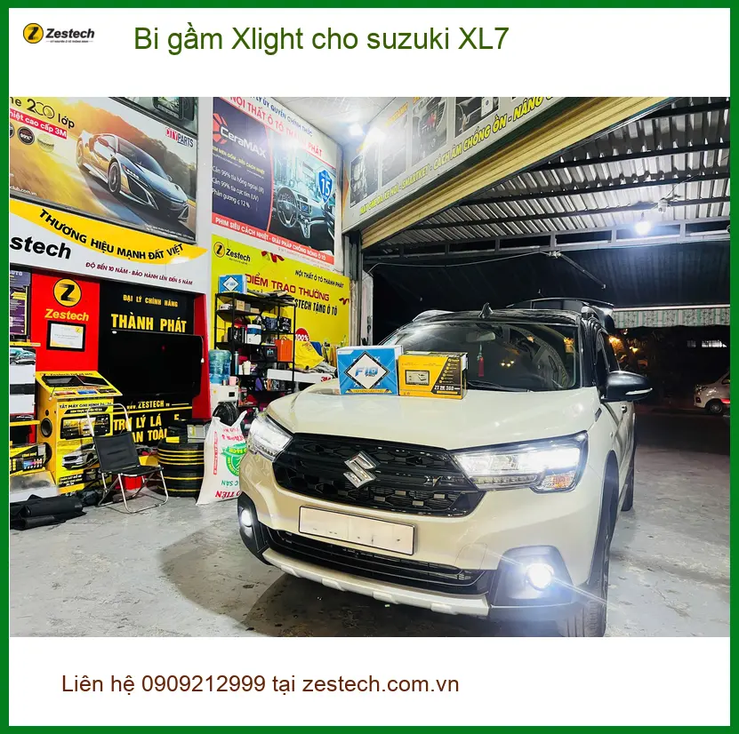 Anh Minh lắp Bi gầm Xlight cho Suzuki XL7 tại Quận 9 vì đèn zin quá yếu khi đi đêm ảnh thực tế 3