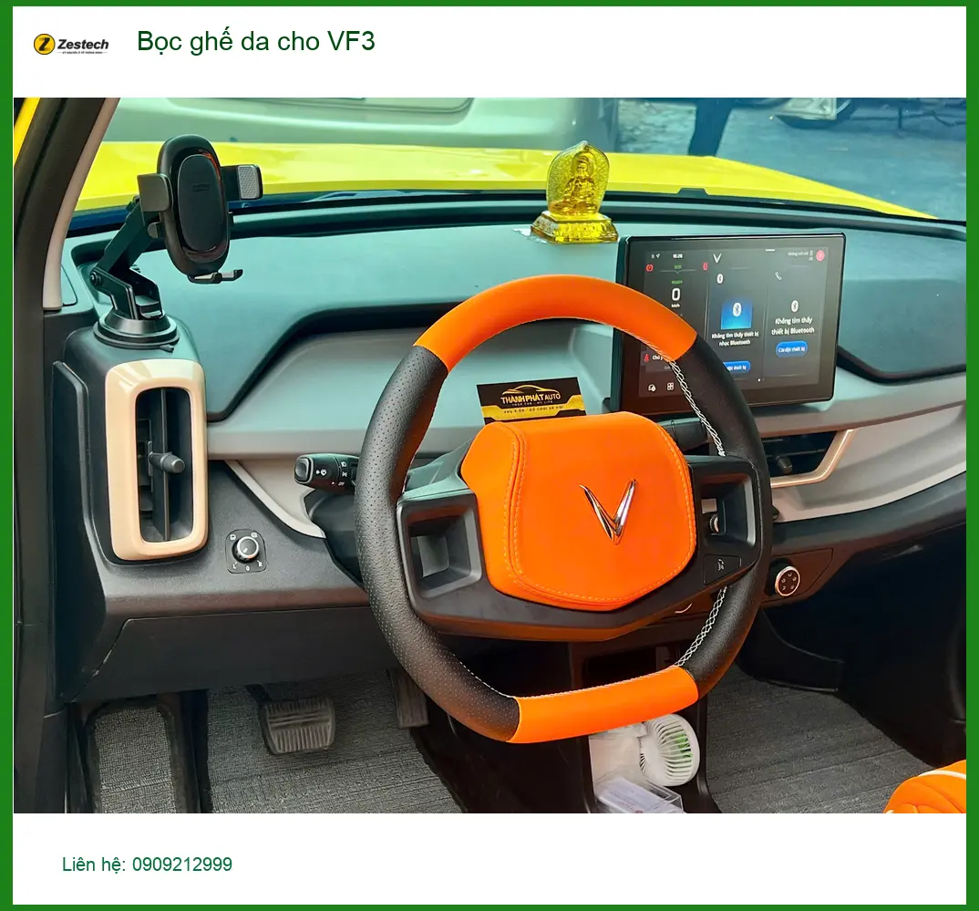 Chị Diễm Quỳnh bọc ghế da VinFast VF3 Quận 5 để nội thất thêm đẳng cấp ảnh thực tế 2