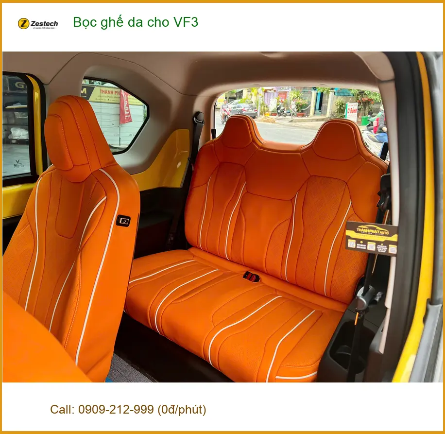 Chị Diễm Quỳnh bọc ghế da VinFast VF3 Quận 5 để nội thất thêm đẳng cấp ảnh thực tế 4