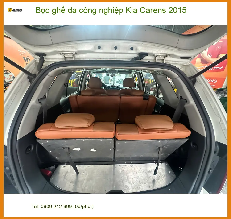 Chị Thúy bọc ghế da công nghiệp Kia Carens 2015 tại Quận 12 ảnh thực tế 3