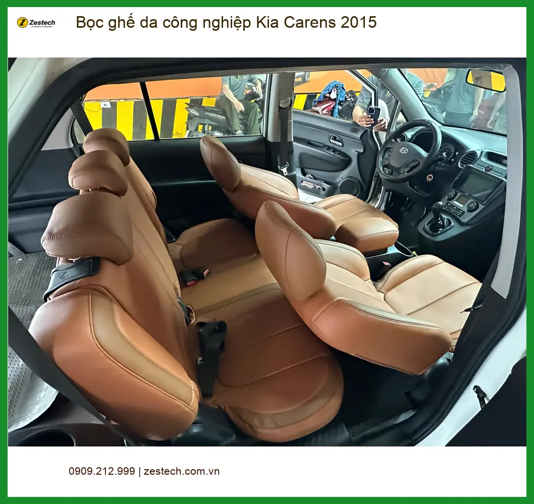 Anh Minh Khang bọc ghế da công nghiệp Kia Carens 2015 Quận Bình Chánh. ảnh thực tế 2