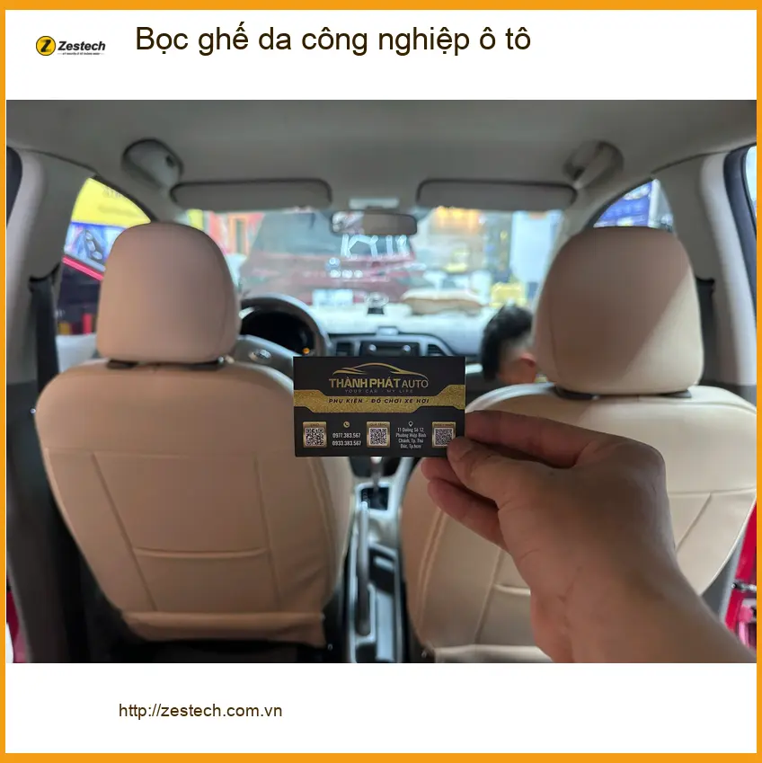 Chị Thanh Thảo bọc ghế da công nghiệp Hyundai Accent tại Quận 12 để làm mới nội thất xe ảnh thực tế 3