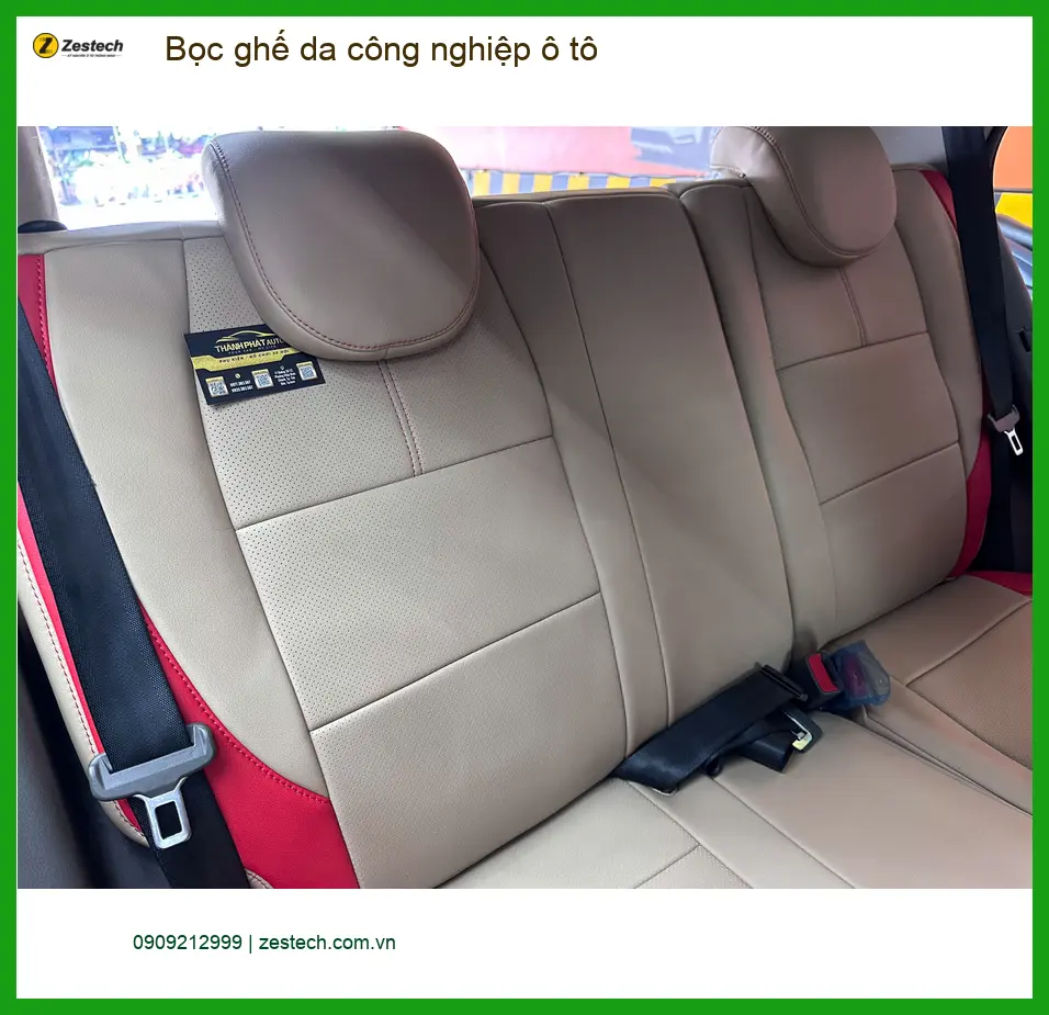 Chị Thảo Kia K3 bọc ghế da công nghiệp ô tô tại Hóc Môn để nội thất luôn mới ảnh thực tế 2