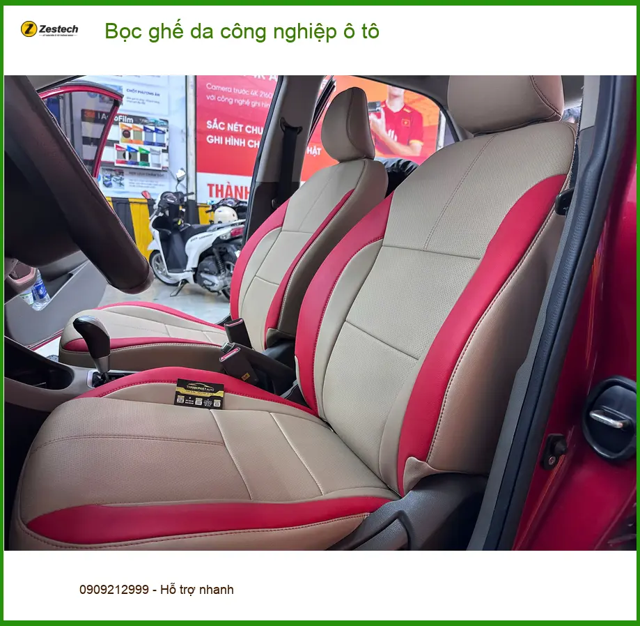 Chị Thảo Kia K3 bọc ghế da công nghiệp ô tô tại Hóc Môn để nội thất luôn mới ảnh thực tế 4