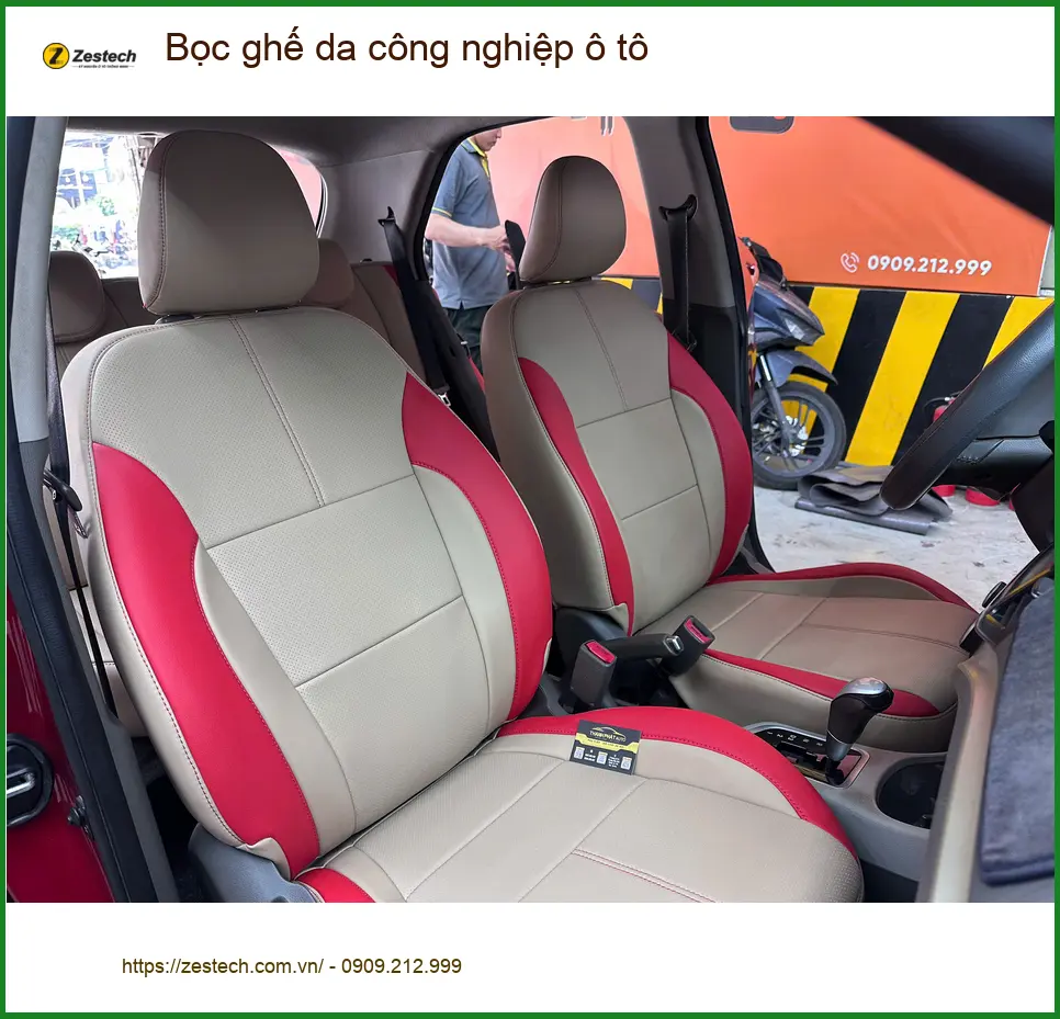 Chị Huyền bọc ghế da công nghiệp ô tô Kia Sonet tại Quận Bình Tân ảnh thực tế 2