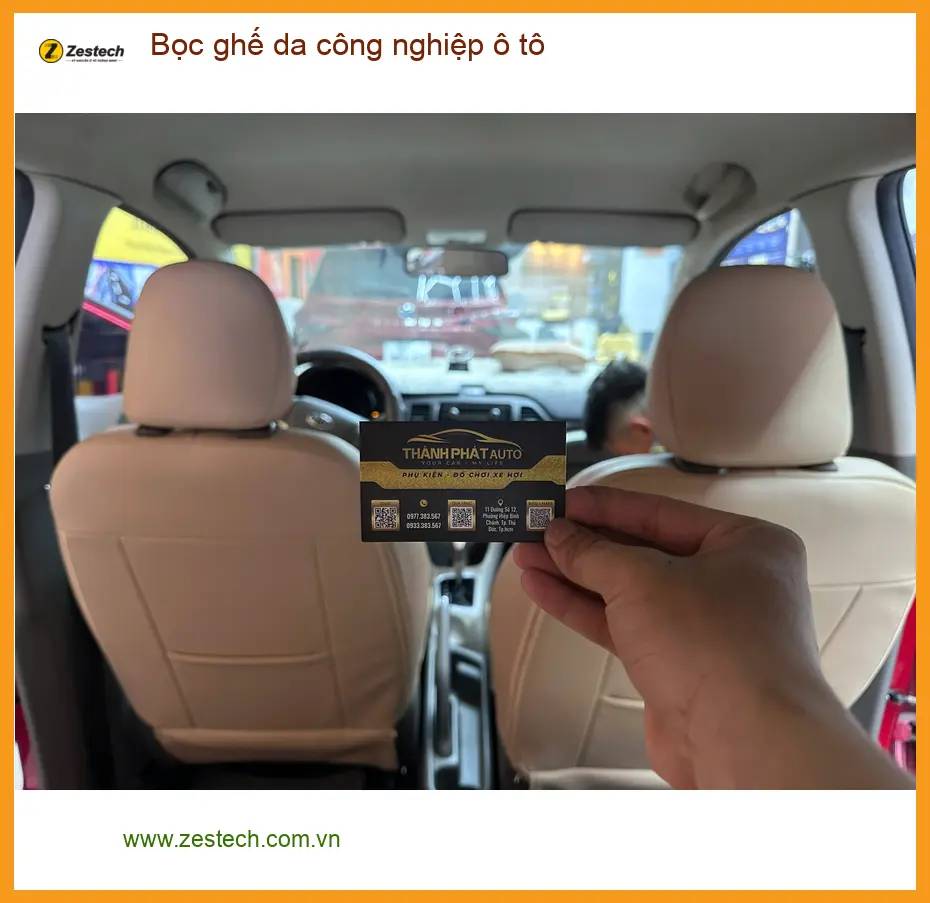 Chị Huyền bọc ghế da công nghiệp ô tô Kia Sonet tại Quận Bình Tân ảnh thực tế 3