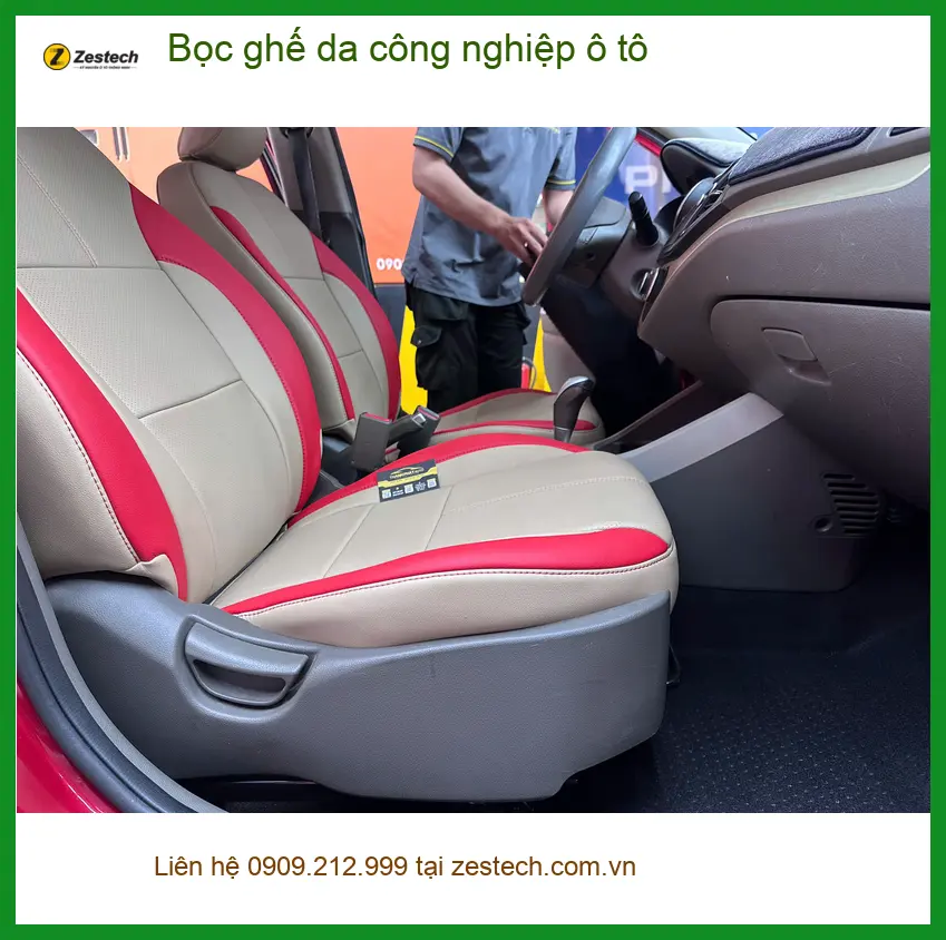 Chị Huyền bọc ghế da công nghiệp ô tô Kia Sonet tại Quận Bình Tân ảnh thực tế 4