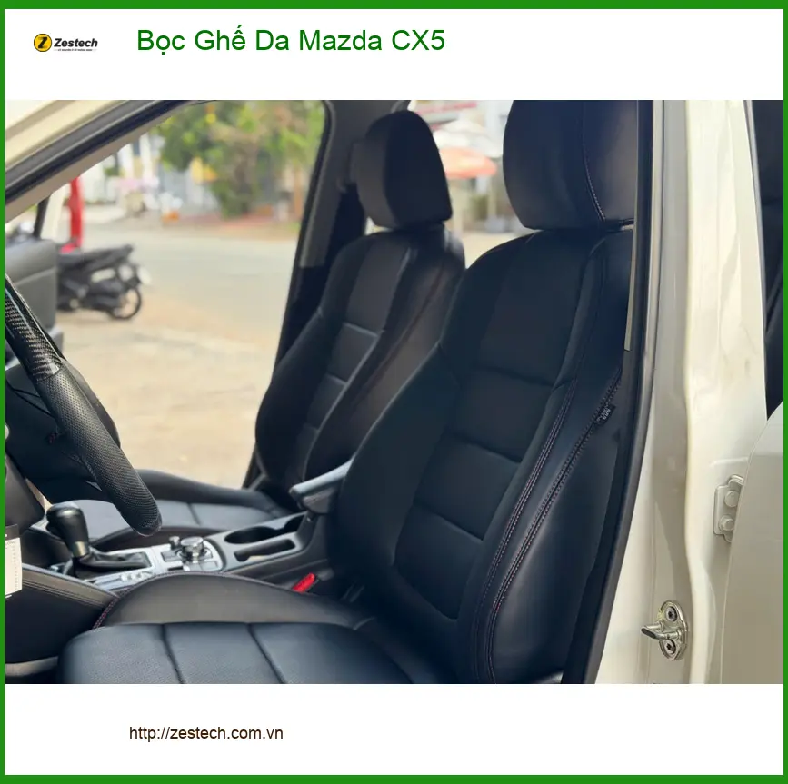 Anh Minh bọc ghế da Mazda CX5 Quận Phú Nhuận tạo vẻ mới mẻ, sang trọng ảnh thực tế 4
