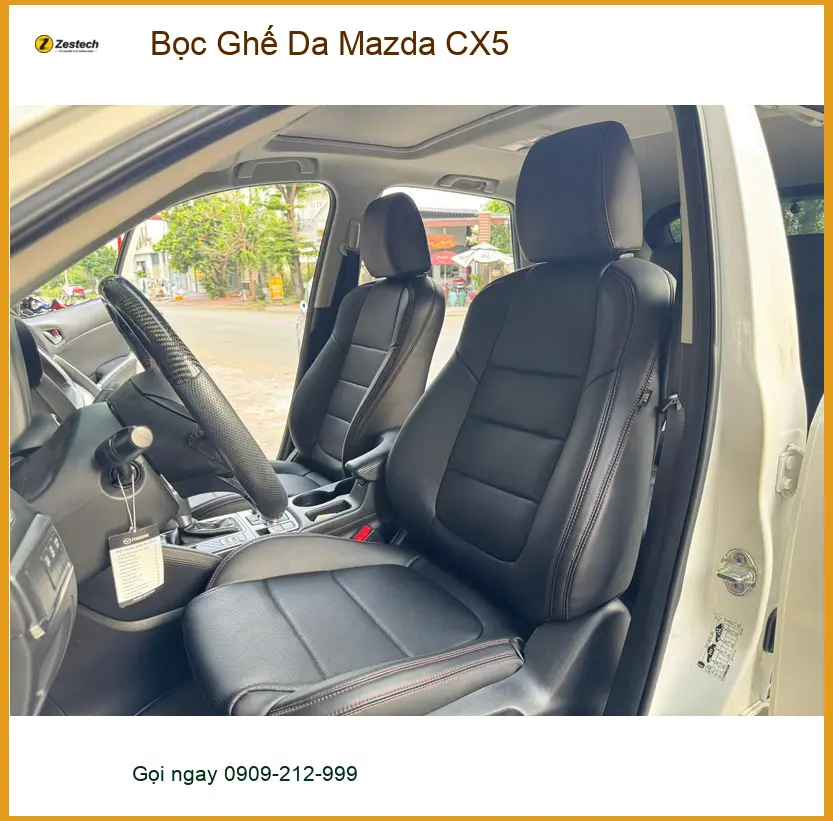 Anh Khang bọc ghế da Mazda CX5 tại Hóc Môn để nội thất thêm phần đẳng cấp ảnh thực tế 2