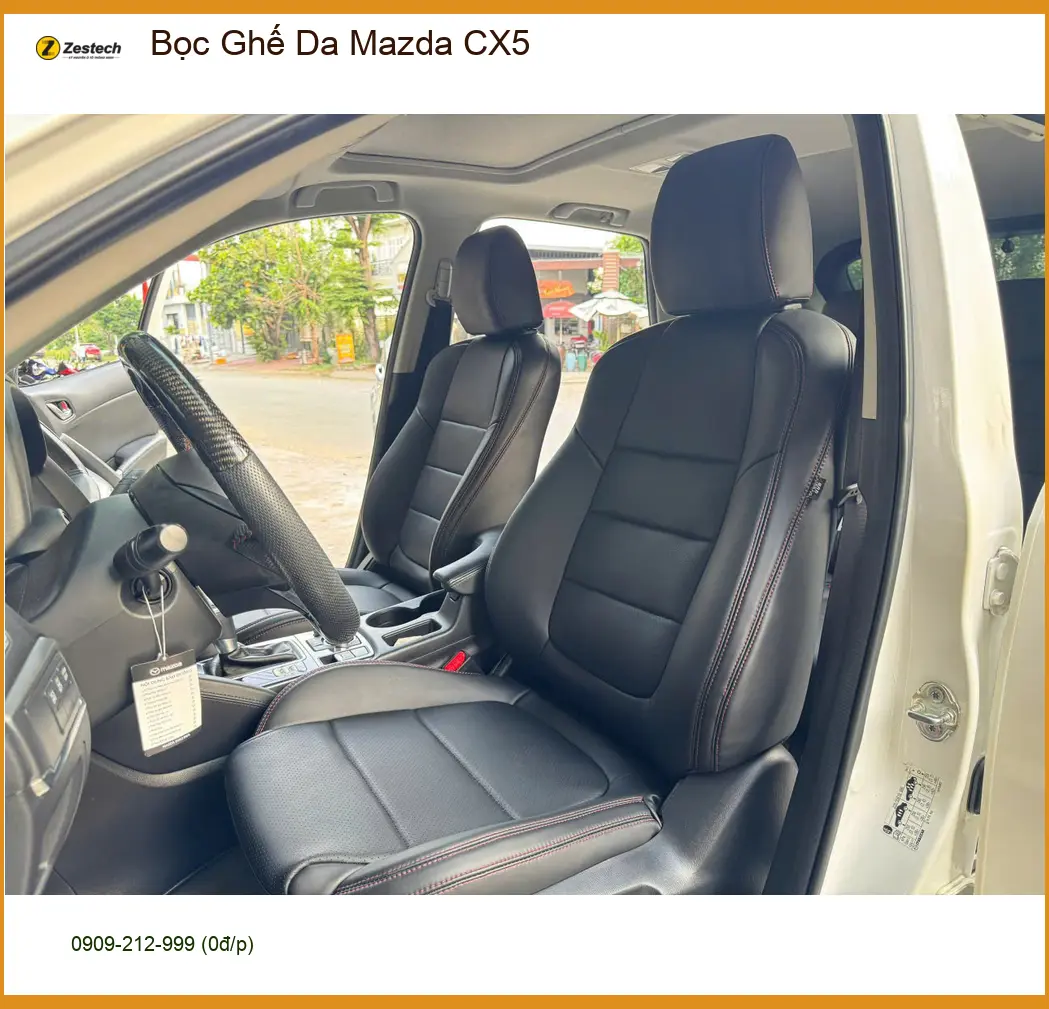 Anh Quang Bọc Ghế Da Mazda CX5 tại Quận 6 cho nội thất bền đẹp ảnh thực tế 4