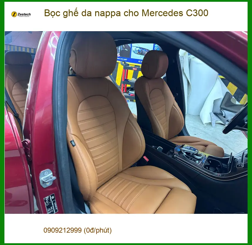 Anh Bách bọc ghế da nappa cho Mercedes C300 tại Quận Gò Vấp để nâng tầm nội thất