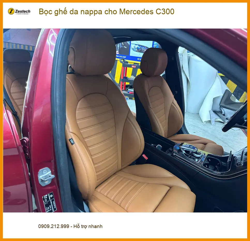 Anh Khôi bọc ghế da Nappa cho Mercedes C300 tại Quận 12 nâng tầm nội thất ảnh thực tế 2